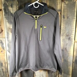 Masters Gray and Yellow Quarter-Zip Sweatshirt